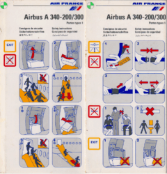 Safety card Air France (França) Airbus A340-200/300