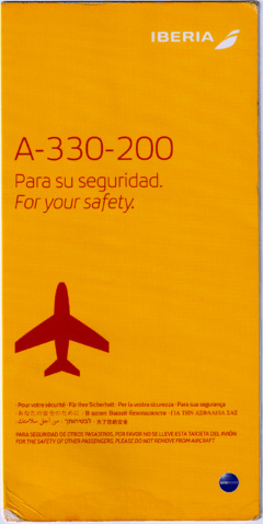 Safety card Iberia (Espanha) Airbus A330-200