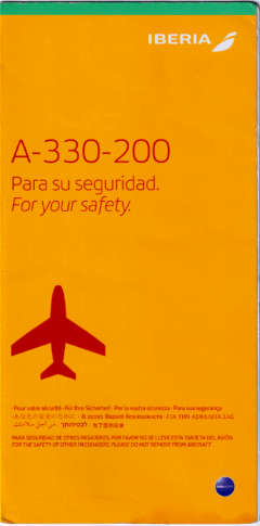 Safety card Iberia (Espanha) Airbus A330-200