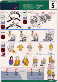 Safety card British Airways (Reino Unido) Boeing 757-200