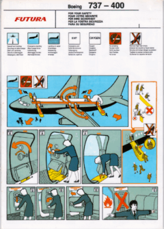 Safety card Futura (Espanha) Boeing 737-400