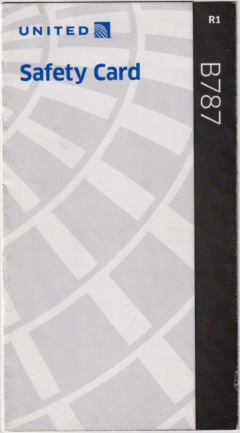 Safety card United Airlines (USA) Boeing 787