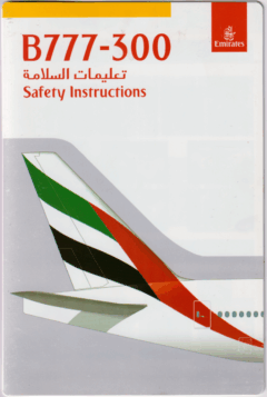 Safety card Emirates (UAE) Boeing 777-300