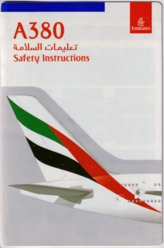 Safety card Emirates (UAE) Airbus A380
