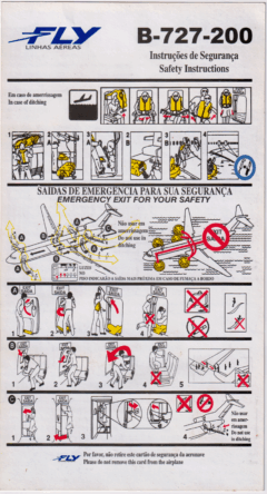 Safety card FLY (Brasil) Boeing 727-200