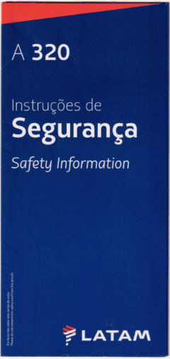 Safety card LATAM (Brasil) Airbus A320