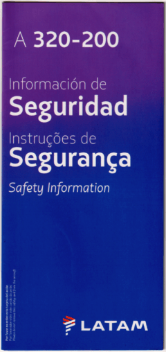 Safety card LATAM (Brasil) Airbus A320-200