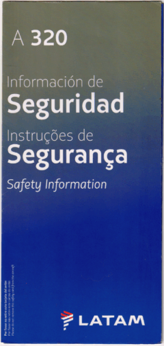 Safety card LATAM (Brasil) Airbus A320