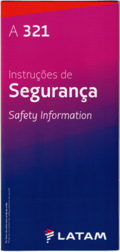 Safety card LATAM (Brasil) Airbus A321