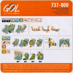 Safety card GOL (Brasil) Boeing 737-800