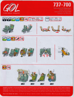 Safety card GOL (Brasil) Boeing 737-700
