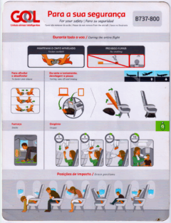 Safety card GOL (Brasil) Boeing 737-800