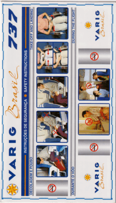 Safety card VARIG (Brasil) Boeing 737 (Landor)