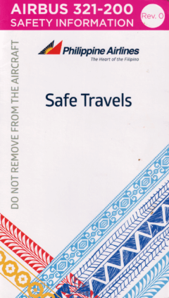 Safety card Philippine Airlines (Filipinas) Airbus A321