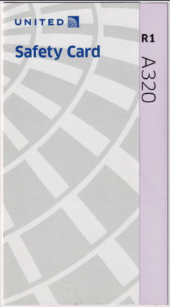 Safety card United Airlines (USA) Airbus A320