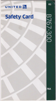 Safety card United Airlines (USA) Boeing 767-300