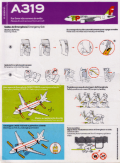 Safety card TAP Air Portugal (Portugal) Airbus A319