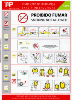 Safety card TAP Air Portugal (Portugal) Airbus A319