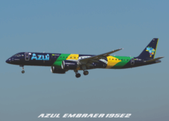 Postal Azul Embraer E195-E2 PS-AEY "Bandeira"