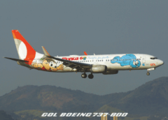 Postal GOL Boeing 737-800 PR-GXW "Mônica"