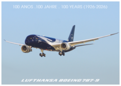 Postal Lufthansa Boeing 787-9 D-ABPU "100 anos"