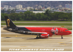 Postal Titan Airways Airbus A320 G-POWK "FIFA World Cup tour 2026"